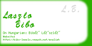 laszlo bibo business card